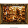 Картина янтарная "Осенний лес" 98х75 см, фотография 1. Интернет-магазин ЛАВКА ПОДАРКОВ
