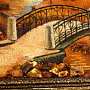 Картина янтарная "Золотая осень. Мостик в парке" 40х30 см, фотография 5. Интернет-магазин ЛАВКА ПОДАРКОВ