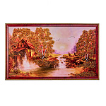 Картина янтарная "Пейзаж" 40х70 см