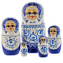 Матрешка "Зимние узоры" 5 мест, фотография 1. Интернет-магазин ЛАВКА ПОДАРКОВ