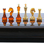 Шахматы из мореного дуба с янтарными фигурами 44х44 см, фотография 5. Интернет-магазин ЛАВКА ПОДАРКОВ