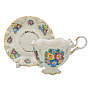 Чайная пара "Снежинка". Гжель в цвете, фотография 5. Интернет-магазин ЛАВКА ПОДАРКОВ