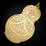 0068363/ЛТ Златоуст ПОДВЕС НОВОГОДНИЙ "Матрешка"  позолота, в ПУ