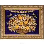 Янтарная картина "Цветы" 100х80 см