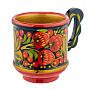 Кружка "Клубника". Хохлома, фотография 2. Интернет-магазин ЛАВКА ПОДАРКОВ