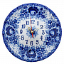 Фарфоровые настенные часы. Гжель, фотография 3. Интернет-магазин ЛАВКА ПОДАРКОВ
