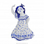 Колокольчик фарфоровый "Девочка танцует". Гжель, фотография 1. Интернет-магазин ЛАВКА ПОДАРКОВ