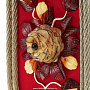 Настольное янтарное панно "Открытка с цветами" 21х15 см, фотография 4. Интернет-магазин ЛАВКА ПОДАРКОВ