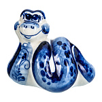  ГЖЕЛЬ Скульптура Символ года 2025 ЗМЕЯ ПИТОН,  h=7 см