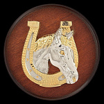 26479 Златоуст ПАННО "Подкова (голова)", позолота, дерево, в П/У