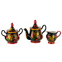Самовар электрический 3 л с сервизом "Клубника". Хохлома, фотография 5. Интернет-магазин ЛАВКА ПОДАРКОВ
