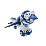 09369 Гжель Скульптура "Пилот" 12*5см Авт.Черновы Л.и В 