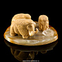 Скульптура из кости "Мамонты", фотография 5. Интернет-магазин ЛАВКА ПОДАРКОВ