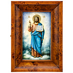 0066686-0185 Икона рукописная Спаситель перламутр 140-240 мм без рамы киот