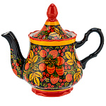 0090320  ХОХЛОМА чайник "КЛУБНИКА"  (форма 4) 0,5