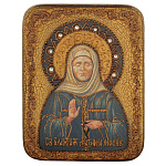 22039-RTI-285.m /15*20см Икона подарочная"Блаженная Матрона Московская"мор.дуб  в ПУ 