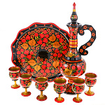 0072178  Хохлома Набор "Водочный" 8пр. Графин+6рюмок+поднос