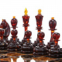 Шахматный деревянный ларец с янтарными фигурами, фотография 4. Интернет-магазин ЛАВКА ПОДАРКОВ