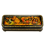 0065064-16*6см  Лаковая миниатюра Палех ШКАТУЛКА "РУСЛАН" Корнилова