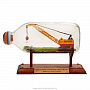 Модель в бутылке "Строительный гусеничный кран", фотография 1. Интернет-магазин ЛАВКА ПОДАРКОВ