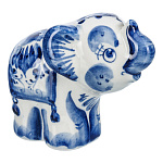 0078078 ГЖЕЛЬ Скульптура СЛОН, h=10 см