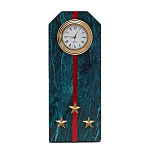 29008/3164 Нат.камень Часы-Погон "СТАРШИЙ ЛЕЙТЕНАНТ" в ассортименте Змеевик (3164)