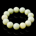 0058916 БРАСЛЕТ НЕФРИТОВЫЙ ШАРЫ Нефрит светлый  18мм