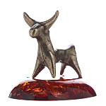 0055916/2-178 Янтарный сувенир СИМВОЛ ГОДА 2021г  БЫК ШУМЕРСКИЙ