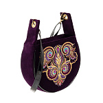 -2000357175701 Сумка "Радость" бархат+кожа иск Разм. 20*23,5*8 Мод. 916-4 Рис. 2646 А, (Т0002