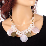  Бусы из натур.камня РОЗОВЫЙ КВАРЦ