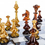 Шахматы с перламутром и янтарными фигурами 45х45 см, фотография 9. Интернет-магазин ЛАВКА ПОДАРКОВ