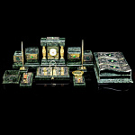 /без-коврика/лампы Златоуст НАБОР ПИСЬМЕННЫЙ (с лотком для бумаг)Змеевик