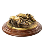 0034728 Бронза Миниатюра "Носороги" литье