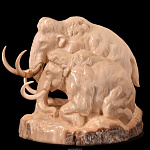 Скульптура из бивня мамонта "Пара мамонтов"