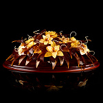 0057483-НП  КОМПОЗИЦИЯ цветочная НАСТОЛЬНАЯ 60*30*20см  Янтарь, дерево