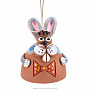 Керамический колокольчик "Кролик с бабочкой", фотография 1. Интернет-магазин ЛАВКА ПОДАРКОВ