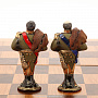 Шахматы деревянные "Бородино" с фарфоровыми фигурами, фотография 14. Интернет-магазин ЛАВКА ПОДАРКОВ