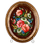 Поднос с авторской росписью "Цветы" 38х31 см, фотография 3. Интернет-магазин ЛАВКА ПОДАРКОВ