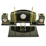 0026887 Нат.камень НАБОР ПИСЬМЕННЫЙ "ВОЛНА"