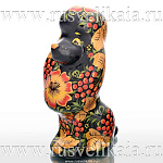 0027722-СИДЯ  Хохлома Статуэтка "ПУДЕЛЬ" h=20см  цвета в ассортименте 