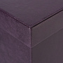Подарочная упаковка из экокожи фиолетовая 16х16х16 см, фотография 3. Интернет-магазин ЛАВКА ПОДАРКОВ