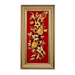 Картина янтарная "Цветы" 30х70 см