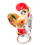 0039520-КОТИК  Хохлома Сувенир-БРЕЛОК хохломская роспись