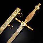 0016847/ЛТ Златоуст Оружие сувенирное КОРТИК "Адмиральский",позолота, Эмаль в П/У 