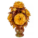 Сувенир "Букет цветов" Оникс, янтарь, смола 19,5 см