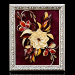 0055490-НП ПАННО "Лотос" янтарное шир.23м, высота 28см (серебр.рама)