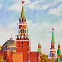 Картина янтарная "Вид на Кремль" 60х40 см, фотография 3. Интернет-магазин ЛАВКА ПОДАРКОВ