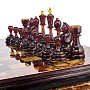 Шахматы с инкрустацией и фигурами из янтаря 60х60 см, фотография 6. Интернет-магазин ЛАВКА ПОДАРКОВ