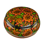 Шкатулка деревянная "Цветы". Хохлома