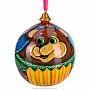 Новогодний елочный шар "Медведь с гармошкой", фотография 1. Интернет-магазин ЛАВКА ПОДАРКОВ